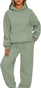 Women's Oversized Pullover <b>Hoodie</b> Jogger Set Long Sleeve Customized Colors Casual Activewear Lounge Wear Comfortable Two Piece - Product Image 6