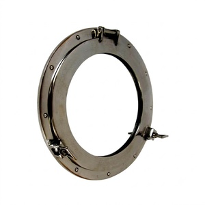 Miroir mural rond en laiton Art Déco, plusieurs tailles, miroir décoratif nautique suspendu, décoration maritime vintage pour la maison, cadeau élégant - Product Image 1