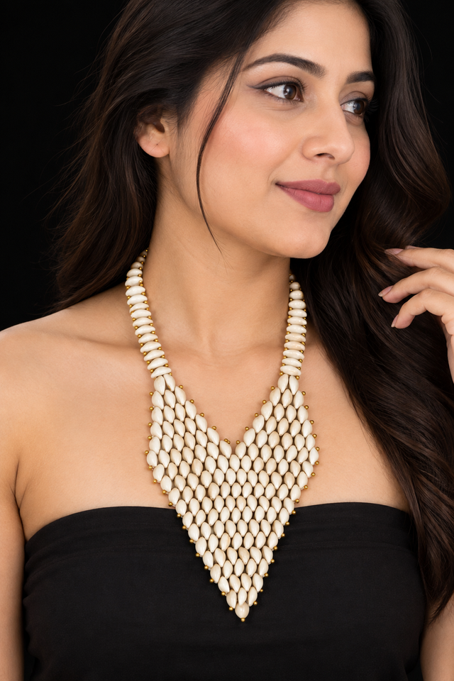 Natural Rocks And Shells Shell Beaded Natural Pearl Trendy Boho Style White Conch Shell Pendant ...