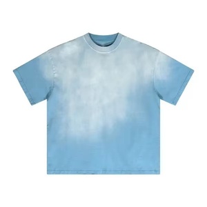 T-shirt pour homme en coton 100% style vintage délavé à l'acide avec logo personnalisé - Product Image 5