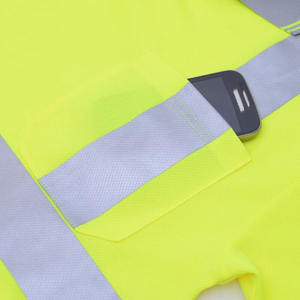 Camiseta de Trabajo Unisex de Alta Visibilidad, Transpirable, Impermeable, Fluorescente, de Secado Rápido, Manga Corta, Ropa de Trabajo de Seguridad para la Construcción - Product Image 4