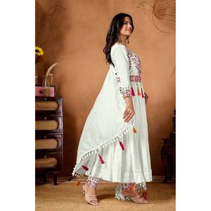 2XL Party Wear Embroidered Sequence Work Suit <b>Set</b> for a Stylish Look - Product Image 5