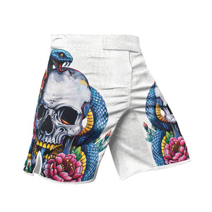 Pantalones Cortos de MMA para Hombre, Estampado de Calavera y Serpiente, Secado Rápido, Poliéster, para Entrenamiento de Lucha, Corte Regular, Ropa de Artes Marciales Mixtas para Adultos - Product Image 4
