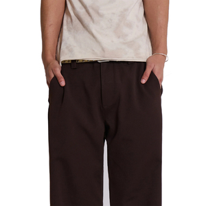 Custom OEM <b>Flare</b> Trousers for <b>Men</b> Outdoor Streetwear Cotton Black Blank <b>Men</b> Flared Pants - Product Image 5