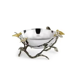 Tazón de Acero Inoxidable de Tendencia en la Industria, Vajilla, Tazón para Servir Alimentos con Hermosos Elementos Decorativos - Product Image 3