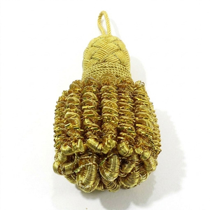 Frange en métal doré personnalisée en gros, petite frange en forme de chenille pour la décoration intérieure, les sacs et les vêtements - Couleur personnalisée - Product Image 6