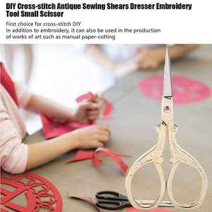 Tijeras de Costura Pequeñas de Estilo Vintage, Tijeras de Bordado, Mini Tijeras de Acero Inoxidable para Disfraces, Manualidades y Costura - Product Image 6