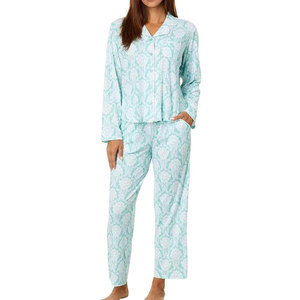 Conjunto de pijamas casuales para mujer, transpirables, con top suave y pantalones cómodos para usar en casa por la noche. - Product Image 4