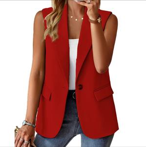 Trajes de poliéster casuales a prueba de viento para mujer, color blanco, con cuello redondo y botones, hebillas metálicas, estilo chic, novedad 2026, color negro, gran oferta - Product Image 3