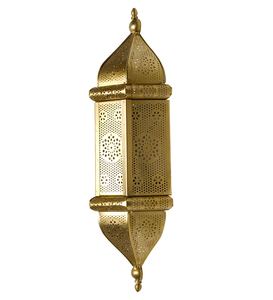 Trending Style Golden Moroccan Lantern Wall <b>Sconce</b> with Intricate Cutout Design for Home Decoration - Product Image 2