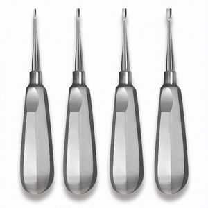 Juego de 4 Elevadores Quirúrgicos Manuales con Puntas de 1mm y 4mm, Mango Estándar, Instrumentos Dentales de Elevación de Raíces de Acero Inoxidable de Alta Calidad - Product Image 1