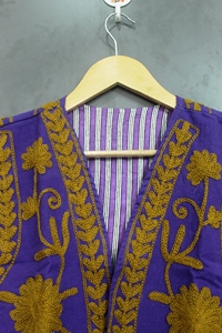 Top Moldeador de Algodón Transpirable con Bordado de Cadena Morado Vintage, Ecológico, Tallas Grandes, Reductor de Cintura para Verano, Talla Mediana - Product Image 3