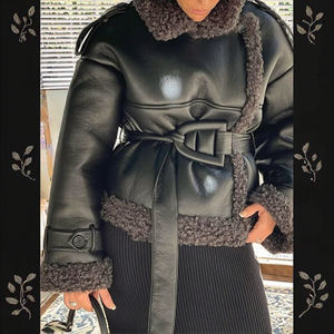 เสื้อโค้ทขนสัตว์แขนยาวสไตล์เรโทรปี 2026 แบบติดกระดุมแถวเดียว เครื่องประดับแฟชั่นใหม่สำหรับฤดูใบไม้ร่วงและฤดูหนาว เสื้อคลุมลำลอง - Product Image 3