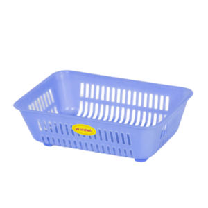 ตะกร้าพลาสติกทรงสี่เหลี่ยมใช้ซ้ำได้ทนทานสำหรับใช้ในห้องครัวใช้ในครัวเรือนใช้ในการล้างผลไม้ที่มีความยืดหยุ่น - Product Image 1