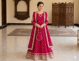 ชุดเดรสชีฟองเนื้อนุ่มแบบใหม่ สวยงาม พร้อมสวมใส่ ปักลายเหมือนกันทั้งด้านหน้าและด้านหลัง พร้อมคอเสื้อปักมือ และกระเป๋าแบบพ็อตลี - Product Image 3