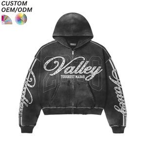 Veste en jean délavée vintage brodée sur mesure 100 % coton, séchage rapide, respirante, style streetwear, support OEM ODM - Product Image 6