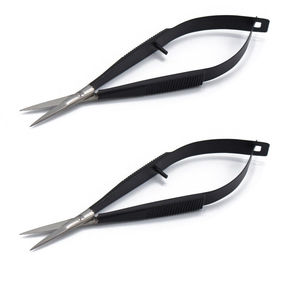 Ciseaux à sourcils ergonomiques de précision antistatiques à pointe fine, en acier inoxydable de haute qualité, design unique - Product Image 3