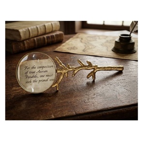 Loupe de lecture de haute qualité plaquée or, protection oculaire pour une lecture améliorée des livres, journaux et documents - Portable - Product Image 2