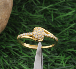 Anillo Minimalista de Plata de Ley 925 Chapado en Oro con Turquesa para Mujer, Elegante Anillo Apilable de Plata para Boda, Regalo - Product Image 1