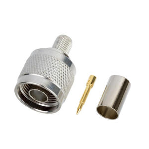 Conector de crimpado macho N de 50 ohmios, adaptador coaxial RF para cable 5DFB LMR300 SYV50 5, terminal de cable coaxial de antena inalámbrica recta - Product Image 1