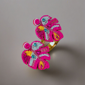 ราคาที่ดีที่สุดต่างหูลูกปัดอีสเตอร์ไข่มีความสุขต่างหูลูกปัดสีม่วงและสีชมพูสำหรับผู้หญิงเครื่องประดับแฟชั่นหัตถกรรม - Product Image 5