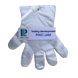 ถุงมือ HDPE คุณภาพสูงแบบใช้แล้วทิ้ง สำหรับใช้ในครัวเรือน ความหนาปานกลาง สีตามสั่ง กันน้ำ ด้านนอกเป็นโพลีเอสเตอร์ เป็นมิตรกับสิ่งแวดล้อม - Product Image 5