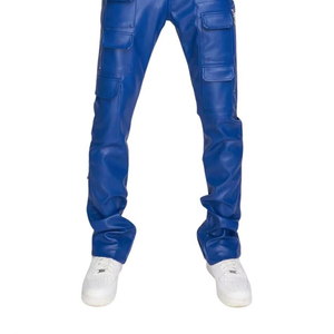 Pantalons en cuir de haute qualité pour hommes, best-sellers, élégants, avec poches brillantes, vente en gros, service OEM ODM. - Product Image 5