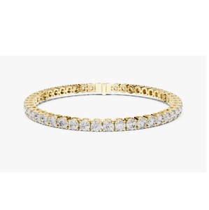 Pulsera de Lujo Chapada en Oro con Diamantes Cultivados en Laboratorio, Hecha a Mano, para Mujer, Diseño Artístico de Joyería Fina Disponible, Venta al Por Mayor - Product Image 4