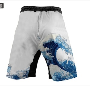Pantalones cortos de MMA para hombre, con estampado, cintura elástica, para entrenamiento en gimnasio, kickboxing, ligeros, de secado rápido, coloridos, para artes marciales mixtas. - Product Image 3