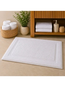 Tapis de bain en coton 100% à séchage rapide, design personnalisé en relief, respectueux de l'environnement, pour hôtel, spa et resort - Product Image 5