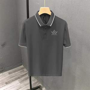 Camisa Blanca para Hombre, 100% Poliéster, Bordada, Manga Corta, Transpirable, Tejida, Corte Regular, Cierre de Botones, Frente Sólido - Product Image 5