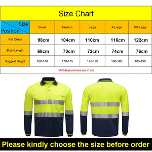 Camiseta Polo de Seguridad Reflectante de Manga Larga de Alta Calidad, Venta al Por Mayor de Fábrica, Ropa de Trabajo de Alta Visibilidad - Product Image 6