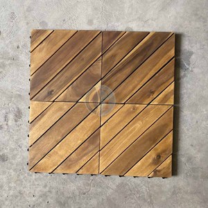 Planches de terrasse en bois d'acacia vietnamien antidérapantes et imperméables, dalles à emboîtement, design contemporain, finition mate, huilées - Product Image 4