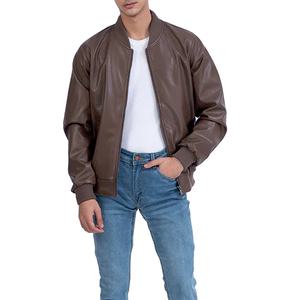 Veste en cuir tendance et personnalisée, style cool, vêtements d'hiver, haute qualité, décontractée, fermeture éclair, veste en cuir pour homme 2026 - Product Image 1