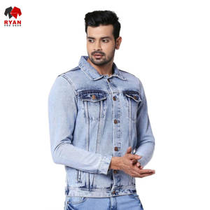 Chaqueta Vaquera Personalizada de Primera Calidad Ryan Pro Gear para Hombre, Cierre de Botones, Acolchada, de Secado Rápido, Corte Regular - Product Image 1