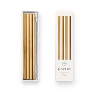 Premium Copper <b>Reusable</b> Metal Drinking <b>Straw</b> Set Bent Beverage <b>Straws</b> for Smoothies Cocktails Juice and Beverages - Product Image 3