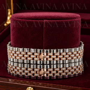 Montre mécanique analogique de luxe avec date, sertie de moissanite, bracelet en acier inoxydable, unisexe, 41 mm - Product Image 6