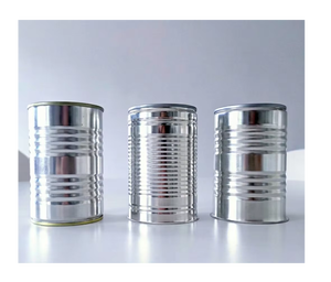 Boîtes cylindriques personnalisées imprimées en 3 parties, durables, avec couvercles à anneau de traction pour le stockage de fruits, de noix et de nourriture pour animaux de compagnie - Product Image 1