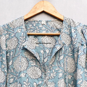 Beautiful floral Cotton Block Printed dress Dress For Casual wear Hand Block Printed Dress - Product Image 3