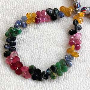 Cuentas de Piedras Preciosas Naturales de Esmeralda, Rubí y Zafiro, Corte Brillante, Calidad AA+, Certificadas por Terceros, para la Fabricación de Joyas, Venta al por Mayor - Product Image 1