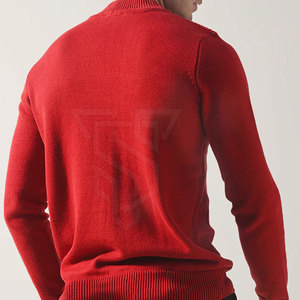 Suéter de Punto para Hombre, Talla Grande, 100% Algodón, Color Sólido - Product Image 2