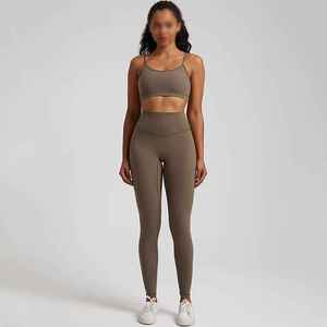 Hot Selling Spandex Polyester Made Yoga Set for Women New Arrival Latest Design Women Yoga Set With <b>Low</b> MOQ - Product Image 3