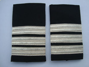 Épaulettes de capitaine de ligne aérienne brodées sur mesure, en polyester et coton, avec logo personnalisé, pour tenue de pilote - Product Image 2