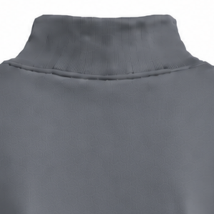 Charcoal Gray <b>Women</b> High Neck Sweatshirt <b>Long</b> Sleeve Loose Fit Pullover Fleece Mock Neck Casual Winter Streetwear Fashion <b>Jumper</b> - Product Image 4