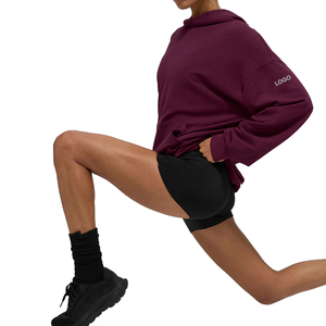 Sweat à capuche personnalisé tendance pour femme, pull décontracté mi-lourd, streetwear, OEM, marque privée, mélange de coton, fournisseur de sweats à capuche personnalisés - Product Image 6