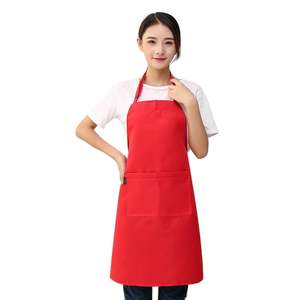 Cotton Reusable Dirt-proof Waterproof Sleeveless <b>Aprons</b> for Unisex Adult Large <b>Pockets</b> Solid Color Adjustable for Cooking - Product Image 4
