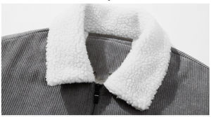 เสื้อแจ็คเก็ตบอมเบอร์ขนสัตว์บางสำหรับฤดูหนาว แขนยาว คุณภาพสูง ขายส่งแฟชั่นสำหรับผู้ชาย ขี่มอเตอร์ไซค์ได้ กันน้ำ รับผลิตตามแบบ OEM - Product Image 3