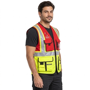 Chaleco de Seguridad para Hombre, Chaleco de Trabajo Reflectante Personalizado, Tejido de Poliéster Transpirable, Alta Visibilidad, Ajuste Ligero y Cómodo, Industrial - Product Image 6