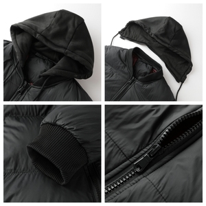 Custom <b>Down</b> Hooded Tapered Men's Jacket Lightweight Insulated Winter Coat Windproof Outdoor Puffer Outerwear - Product Image 6