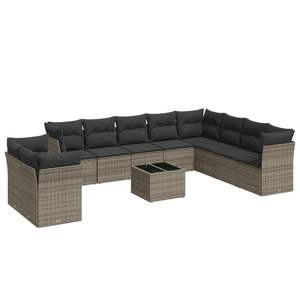Conjunto de Sofás Modulares Grandes de Ratán PE Gris para Jardín, Colección Premium de Muebles para Exteriores - Product Image 2